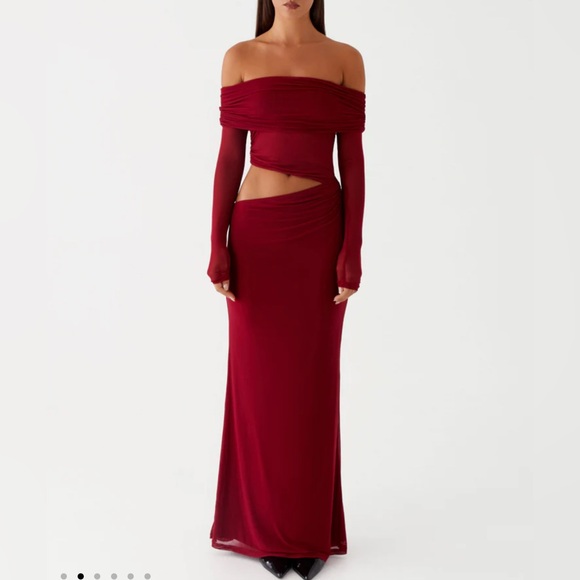 Peppermayo Exclusive - Emery Maxi Dress - Cherry Red size US 2 NEW - Picture 1 of 4